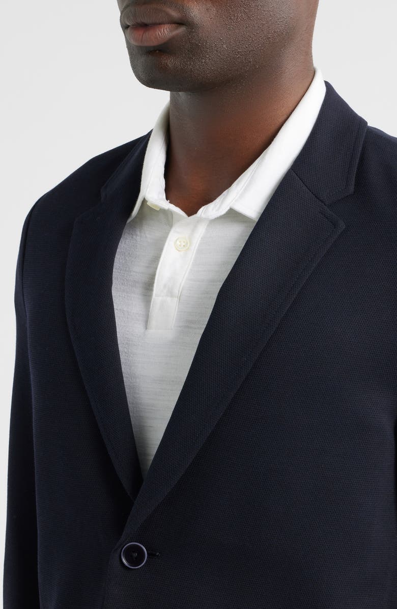 Robert Barakett Futimo Textured Knit Navy Blazer, Alternate, color, Dark Caspian