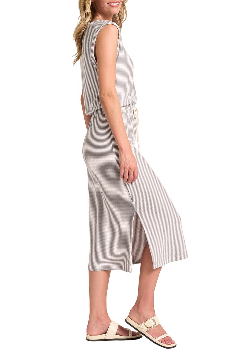 Darby Midi Dress, Alternate, color, GREY/ IVORY