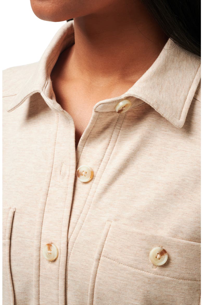 Cloud Jersey Shacket, Alternate, color, HEATHER NATURAL