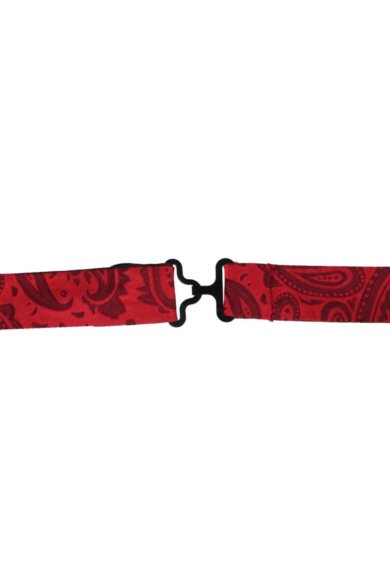 Banbury Tone on Tone Paisley Silk Bow Tie, Alternate, color, Red