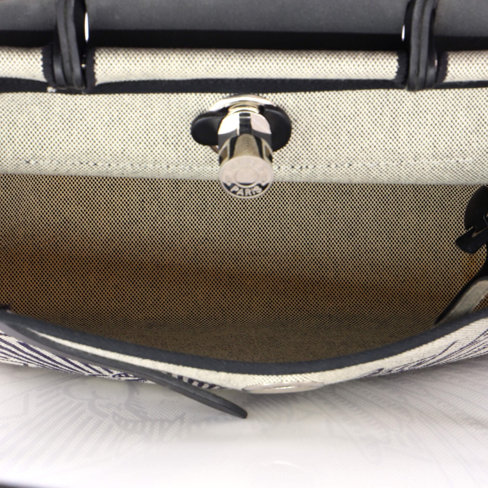 Pre-Owned Hermes Herbag Zip Pegase Pop Toile and Leather 31, Alternate, color, Bleu Indigo