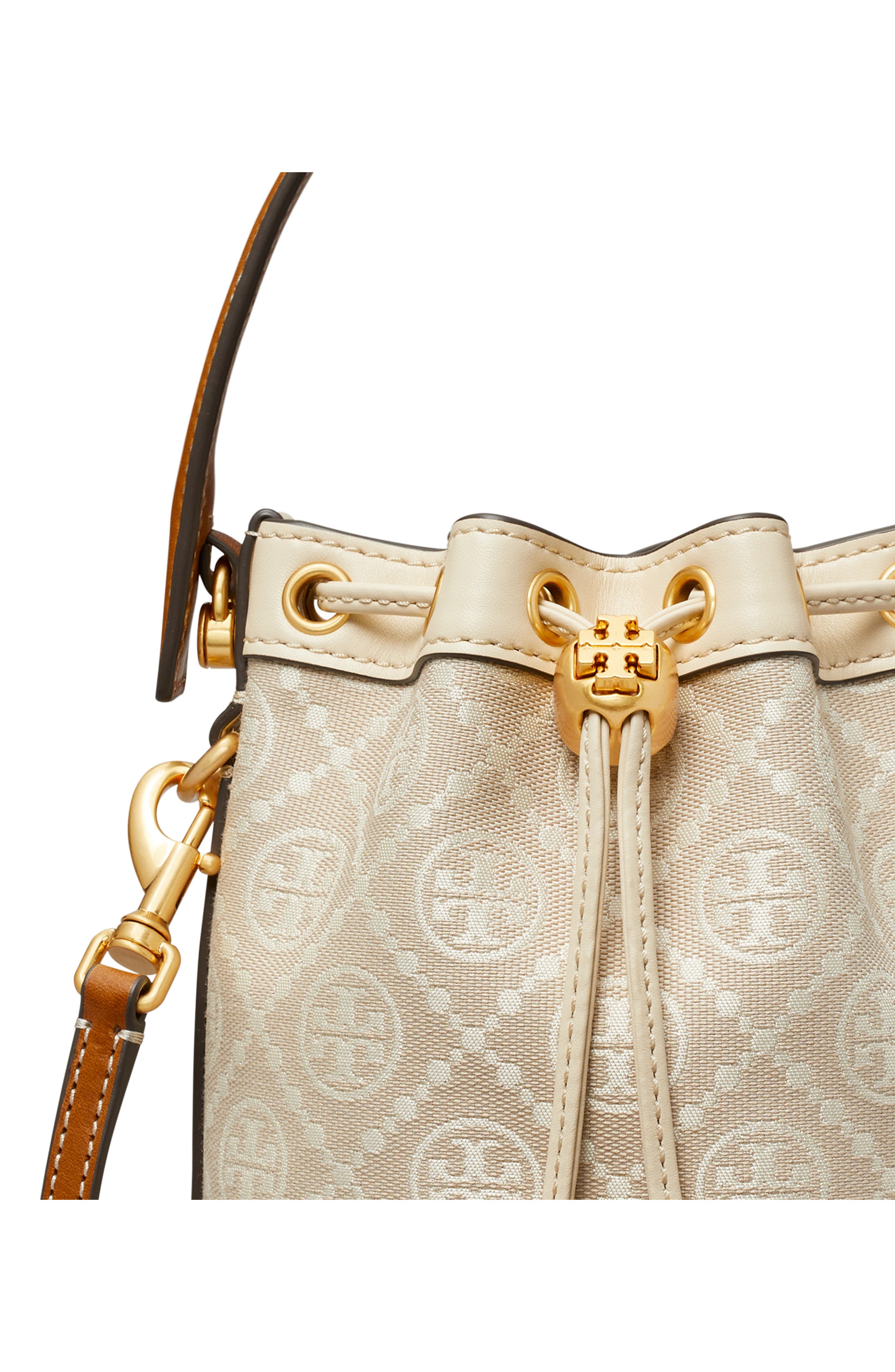 Tory Burch Mini T Monogram Bucket Bag, Alternate, color, 