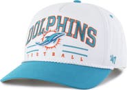 '47 Men's '47 White/Aqua Miami Dolphins Roscoe Two-Toned Hitch Adjustable Hat
