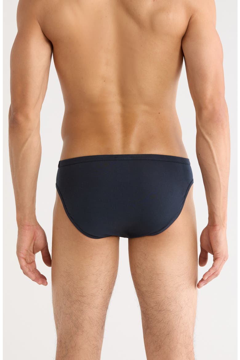 Slim Y-Front Stretch Cotton Briefs, Alternate, color, NAVY