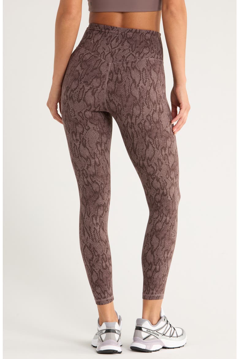 Studio Luxe Print High Waist 7/8 Leggings, Alternate, color, BROWN GEO SNAKE