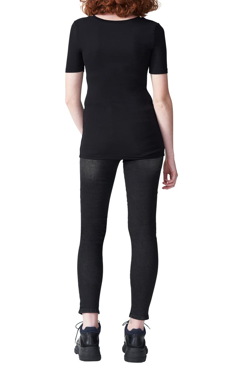 Universal Standard Foundation V-Neck Short Sleeve Tee, Alternate, color,