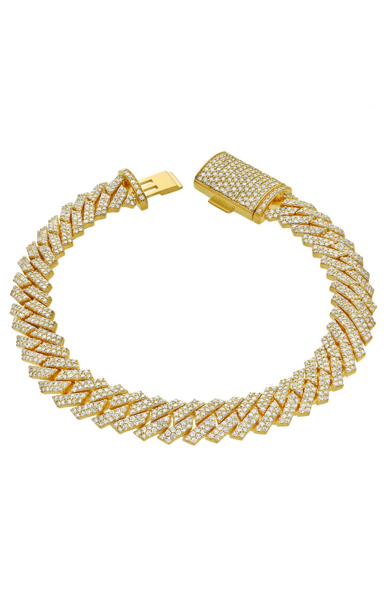 LuvMyJewelry Diamond Link Cuban Bracelet in 10K Gold - 5.6 to 6.3ct., Main, color, 14K Yellow Gold
