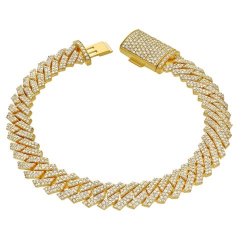 Diamond Link Cuban Bracelet in 10K Gold - 5.6 to 6.3ct.