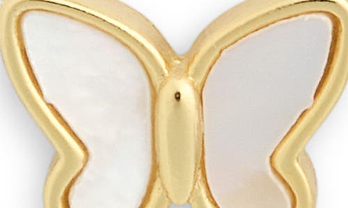 Argento Vivo Set Of 2 Mother-of-pearl Butterfly & Ball Stud Earrings In Gold