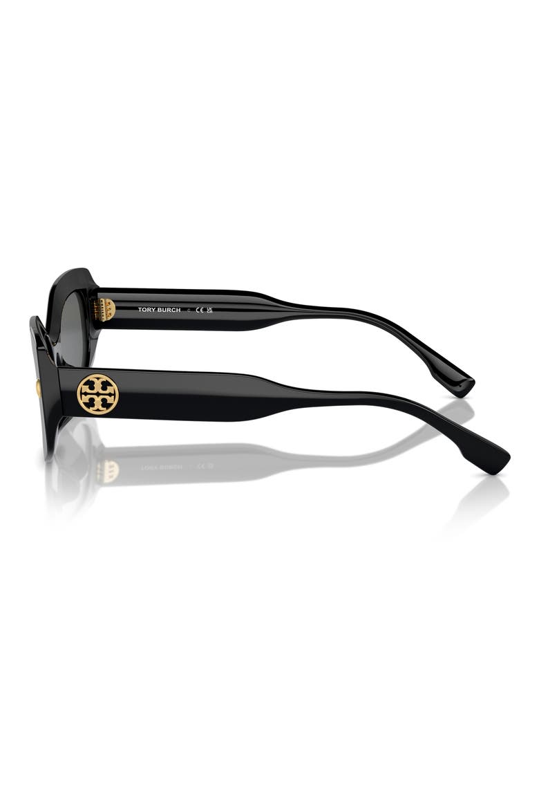 50mm Irregular Sunglasses, Alternate, color, BLACK
