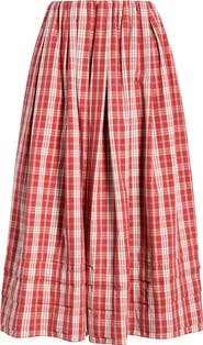 Faithfull the Brand Cales Check Cotton Skirt