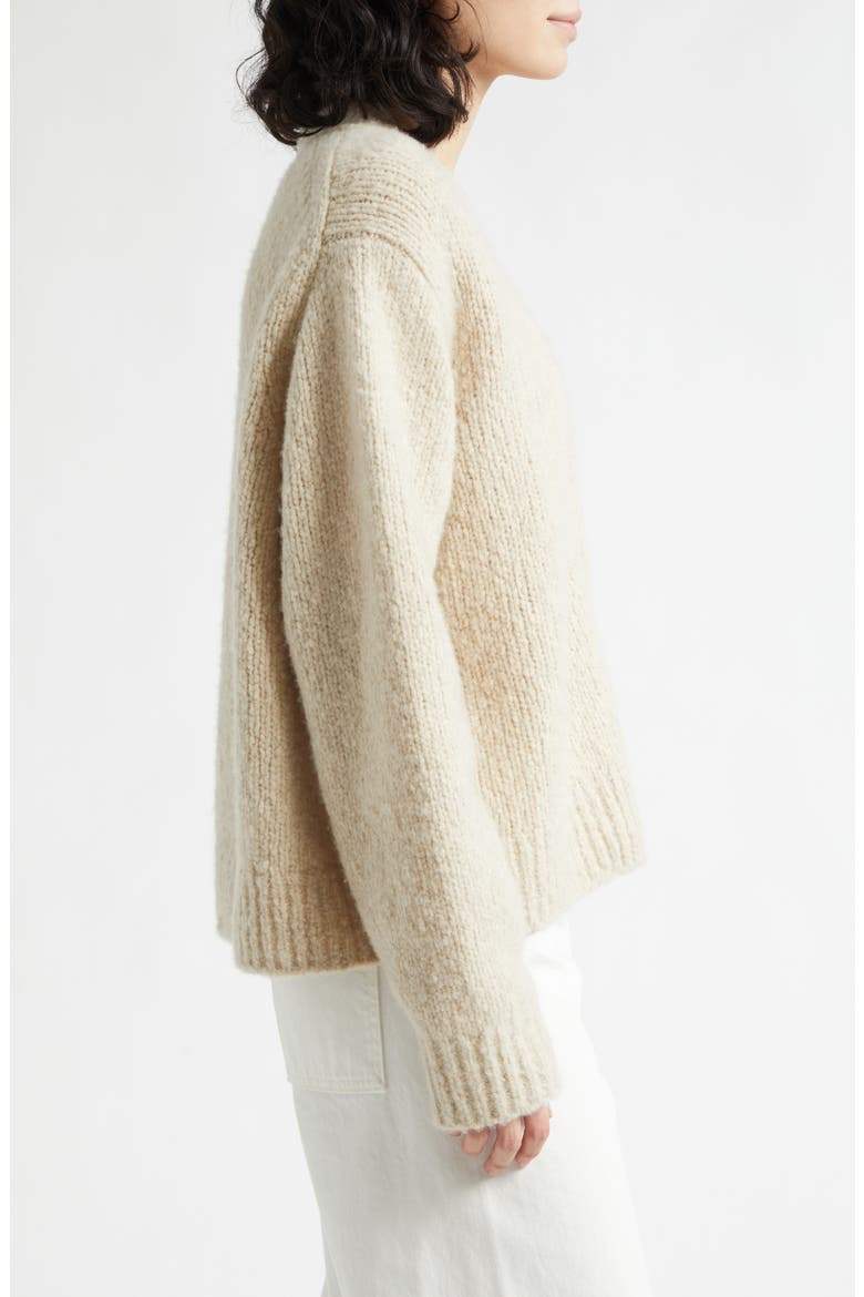 Lorana Merino Wool & Cashmere Cardigan, Alternate, color, BEIGE MELANGE
