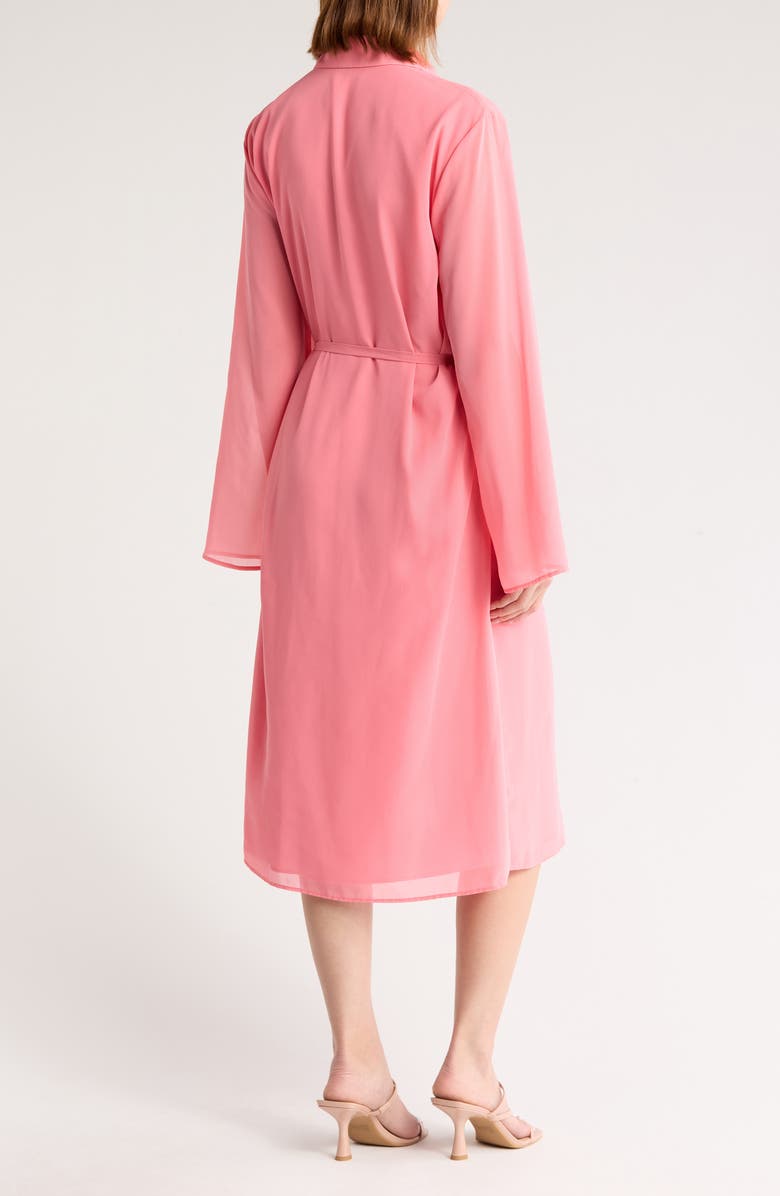 AREA STARS Yasmine Ruffle Long Sleeve Shirtdress, Alternate, color, Pink