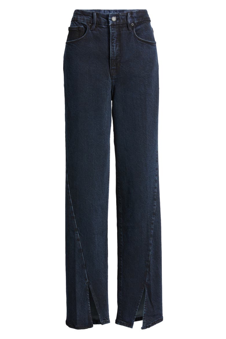 Soft-Tech Good Boy Step Hem High Waist Ankle Straight Leg Jeans, Alternate, color, INDIGO544
