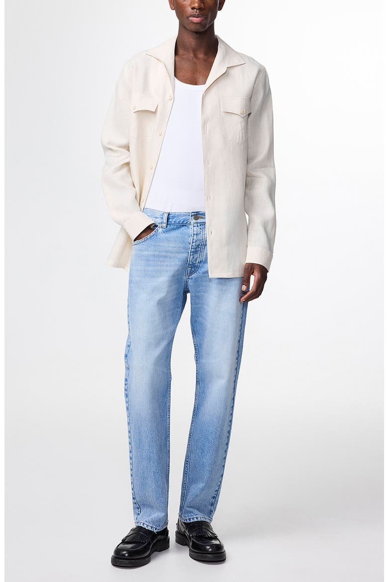 Pax 5708 Long Sleeve Linen Camp Shirt, Alternate, color, IVORY