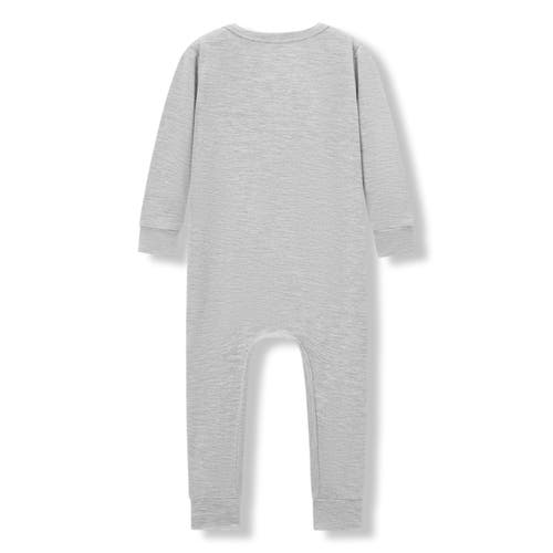 Milkbarn Luxe Solid Zipper Pajama In Gray