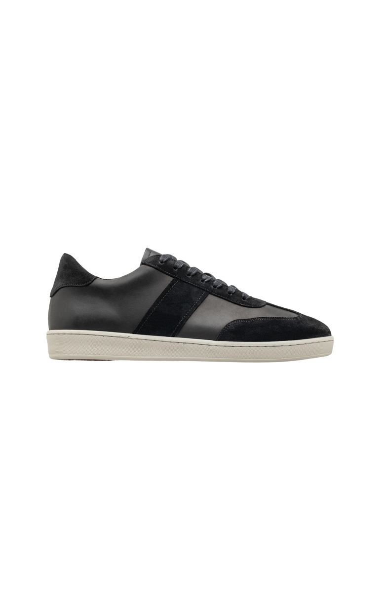 Jack Erwin Kendrick Leather T-Toe Sneaker, Main, color, Black Suede