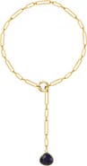 GABI RIELLE Galaxyite Quartz Lariat Necklace