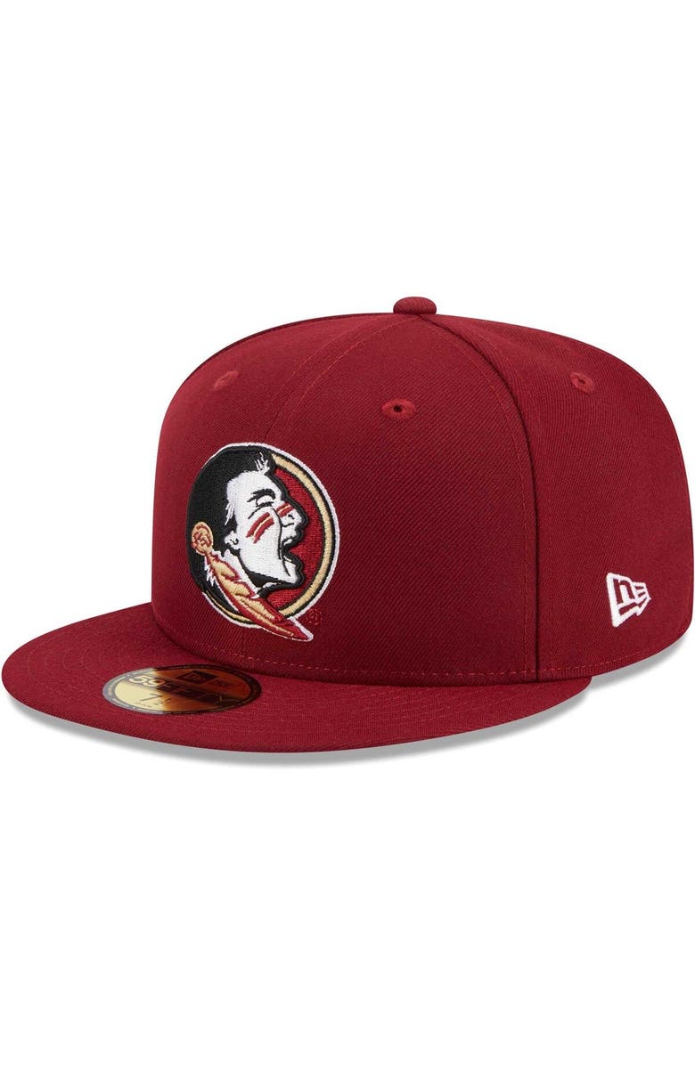 New Era Men's New Era Garnet Florida State Seminoles Evergreen 59FIFTY Fitted Hat, Main, color, 