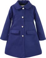 Widgeon Faux Wool Pleated Snap Front Coat
