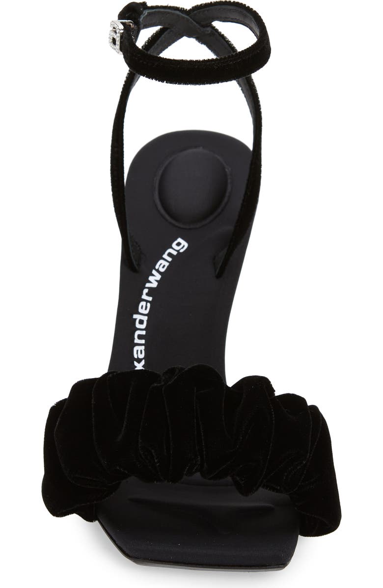 Alexander Wang Julie Scrunchie Strap Velvet Sandal, Alternate, color,
