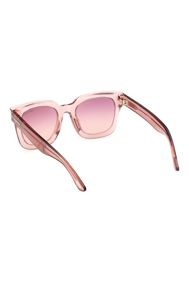 Leigh 52mm Gradient Sunglasses, Alternate, color, SHINY PINK / GRADIENT OR MIRROR VIOLET