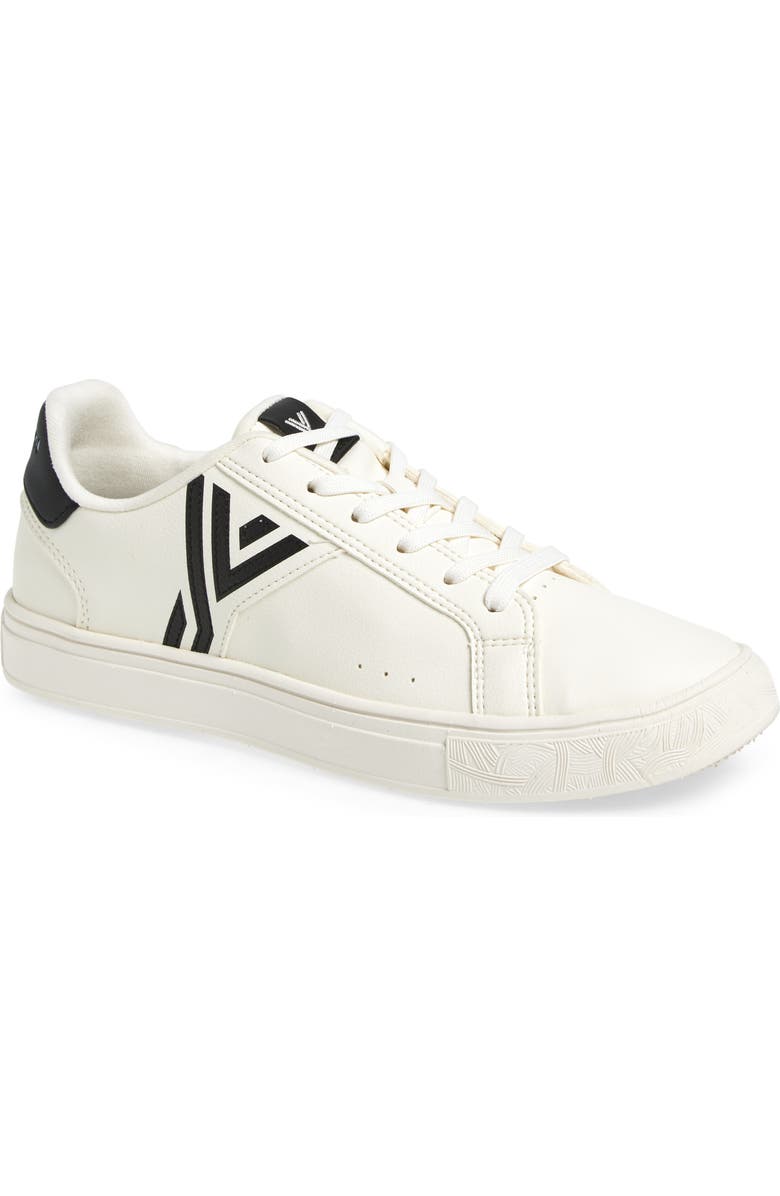 YY Nation Fractus Cactus Sneaker, Main, color, White / Black / White