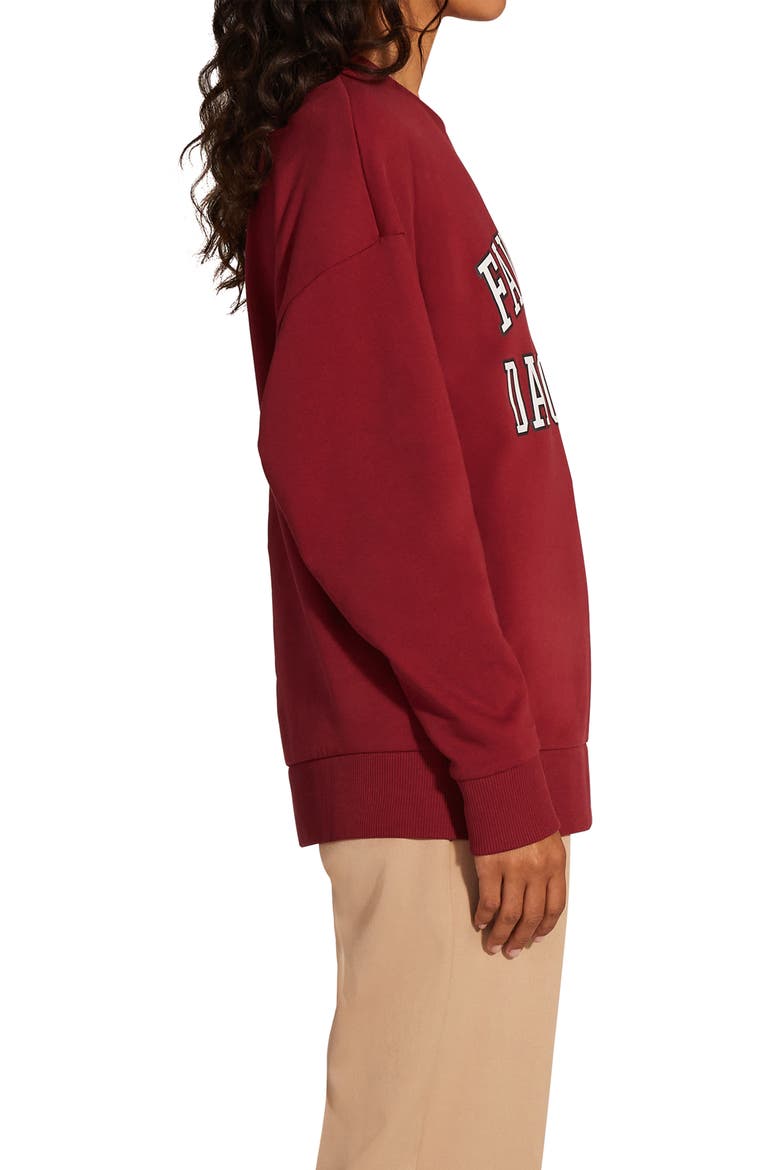 Collegiate Cotton Blend Sweatshirt, Alternate, color, COLLEGIATE RED