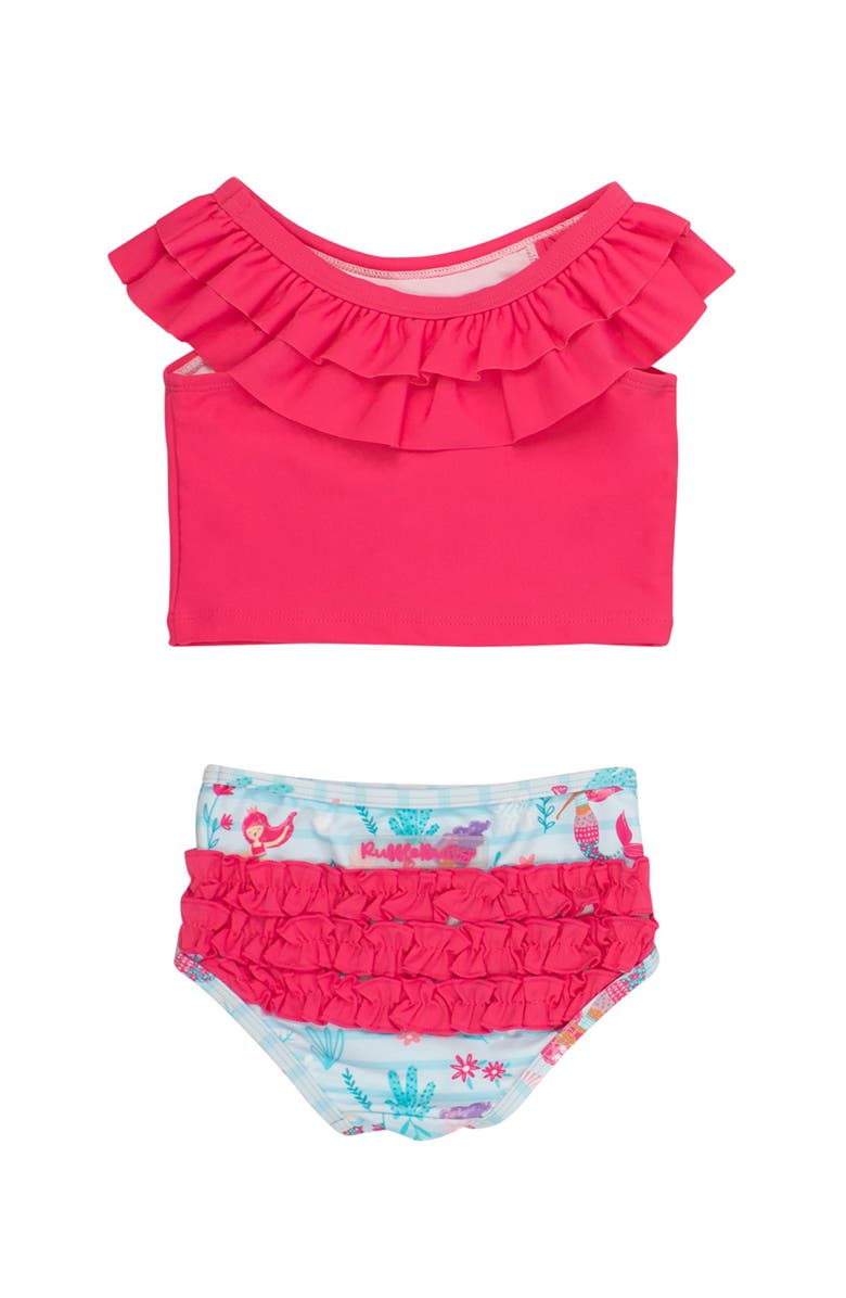 RuffleButts UPF50 Sun Protected Ruffle Tankini, Alternate, color, Blue Mermaid Princess