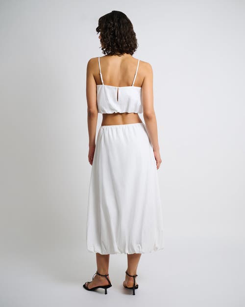 Shop Onia Air Linen Bubble Maxi Skirt In White
