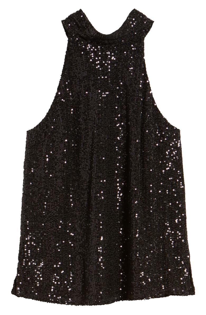 Halogen<sup>®</sup> High Neck Sequin Halter Top, Alternate, color,