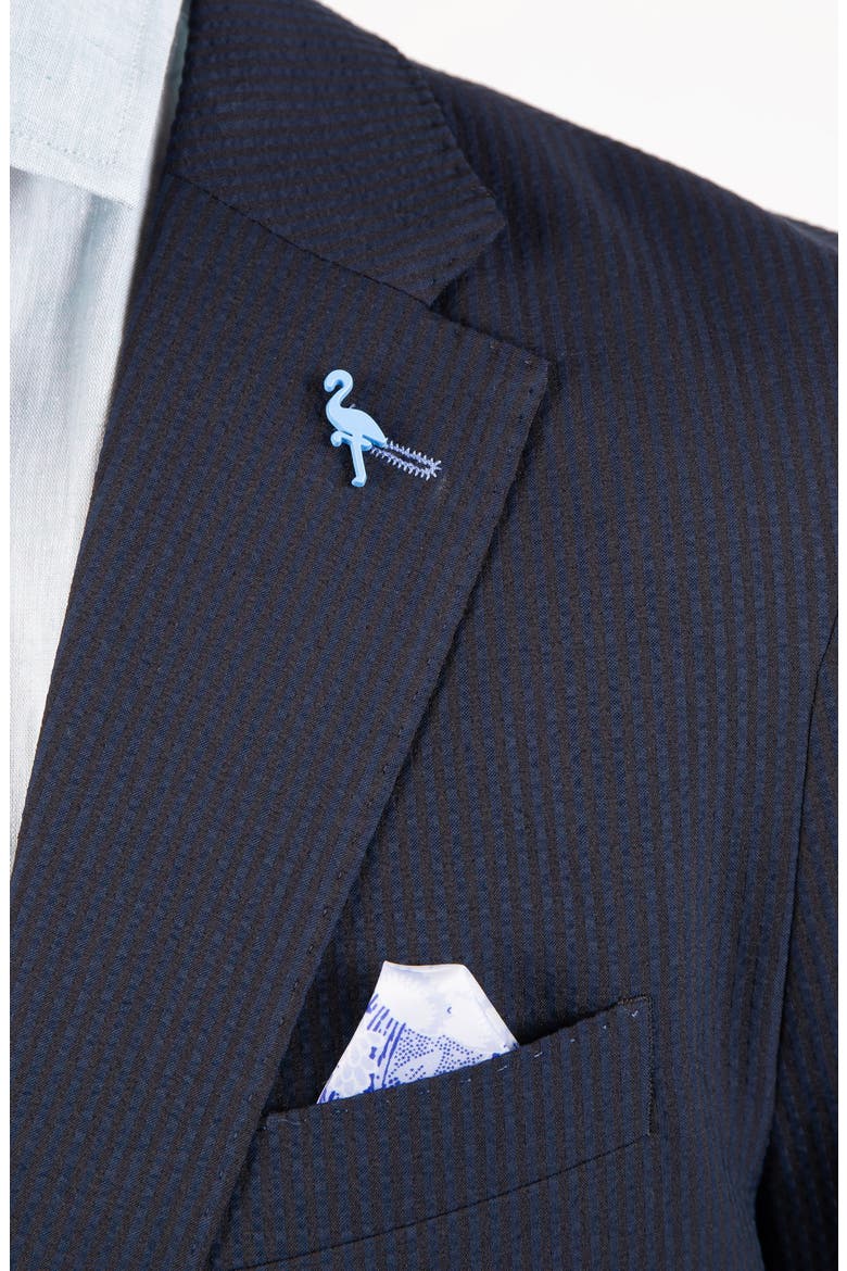 Textured Stripe Seersucker Sport Coat, Alternate, color, NAVY