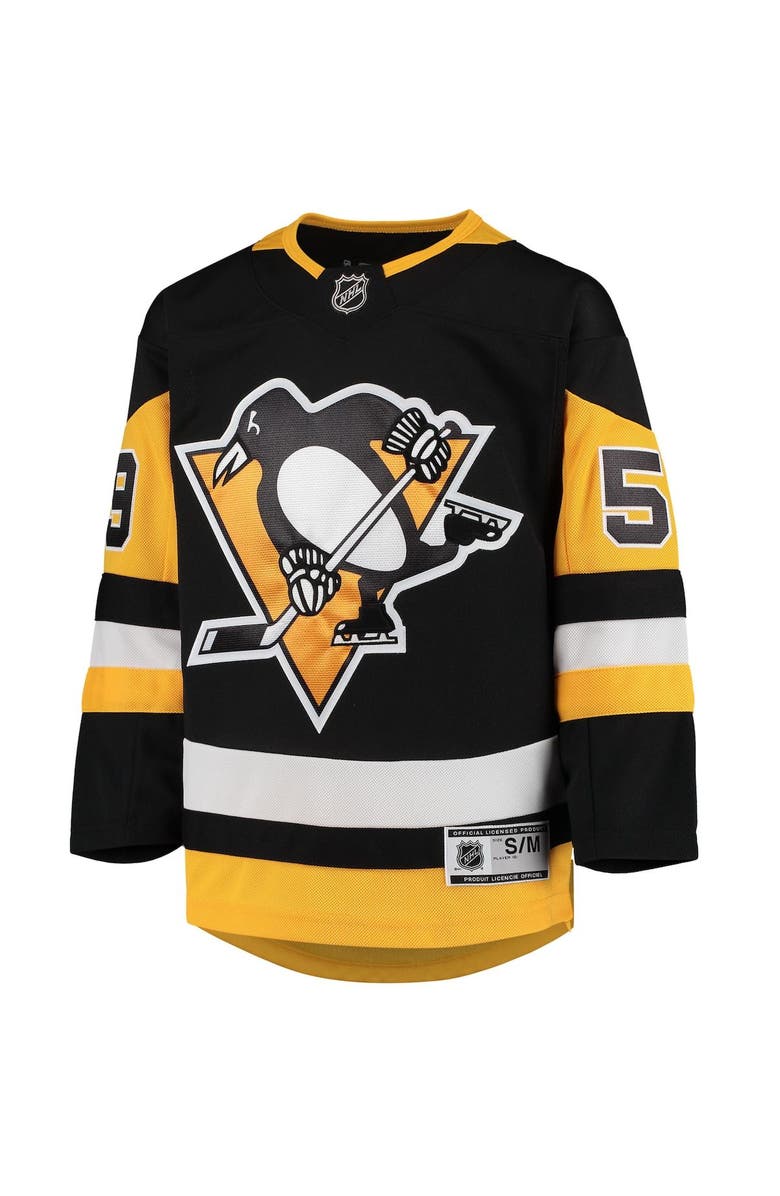 Outerstuff Youth Jake Guentzel Black Pittsburgh Penguins Home Premier Player Jersey, Alternate, color, 