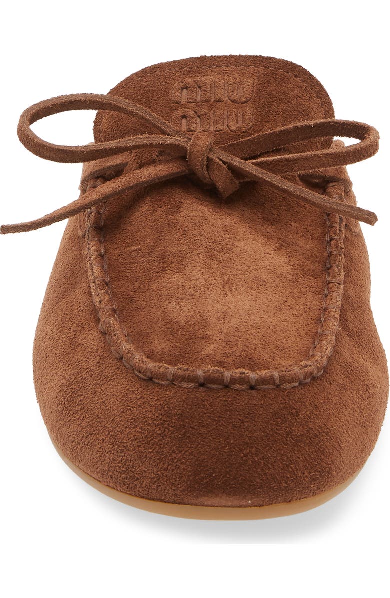 Miu Miu Boat Shoe Mule, Alternate, color, Brown