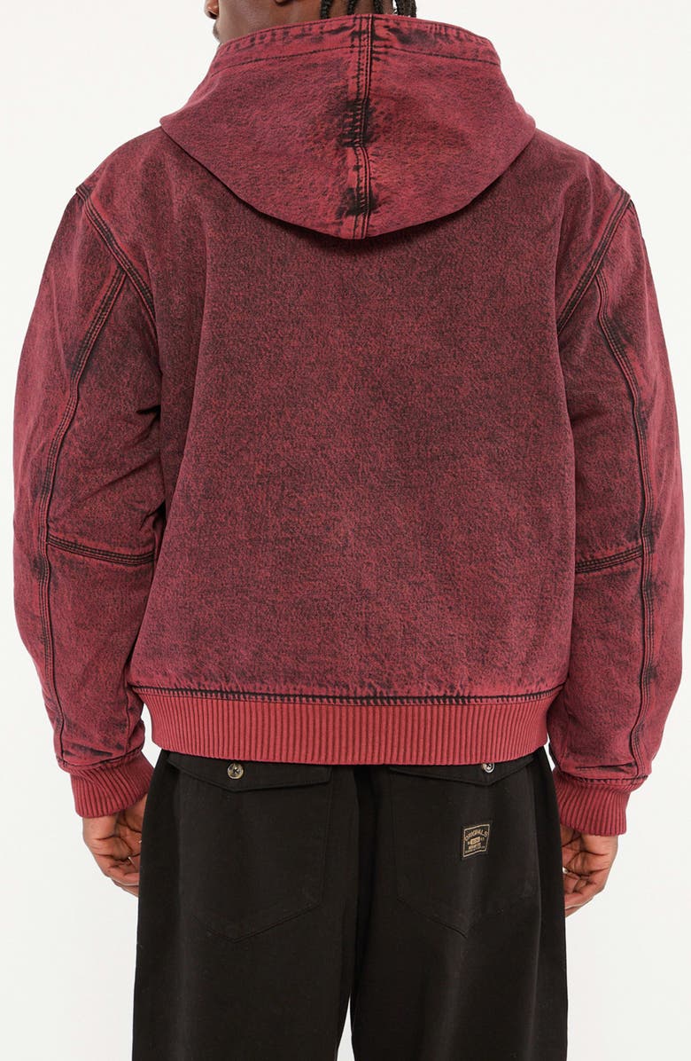 GUESS ORIGINALS Originals Hooded Sanded Denim Zip Jacket, Alternate, color, Gtmw