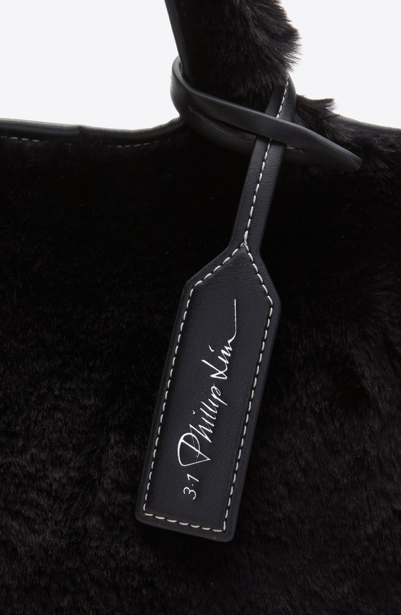 3.1 Phillip Lim Faux Fur Market Tote, Alternate, color, Black