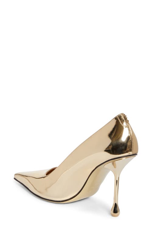 Jimmy Choo Ixia Metallic Pointed Toe Pump In Gold