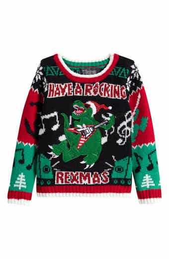 33 DEGREES Kids' Xmas Rockin' Rexmas Holiday Sweater
