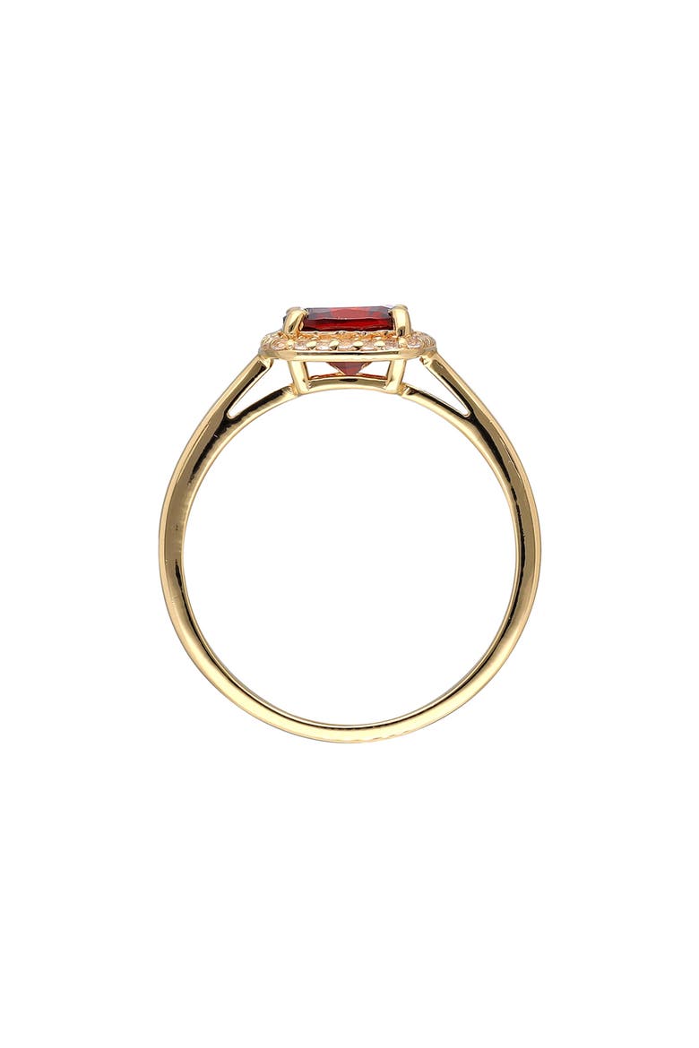 Garnet & White Topaz Ring, Alternate, color, RED