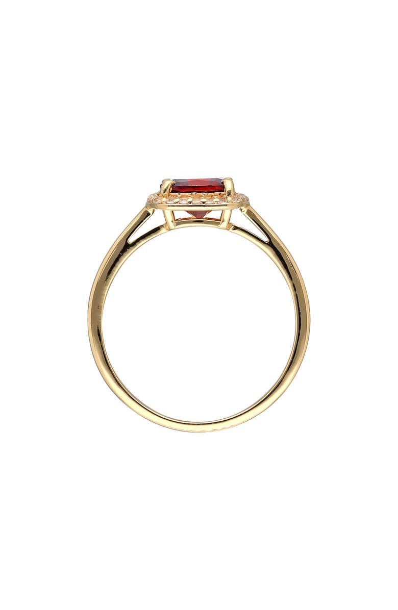 YS GEMS Garnet & White Topaz Ring, Alternate, color, Red