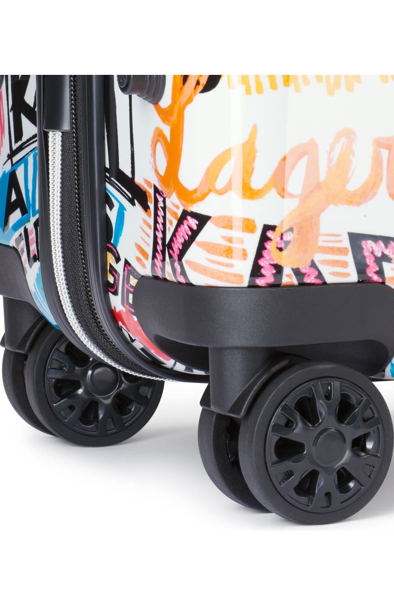 KARL LAGERFELD Logo Explosion Upright Suitcase, Alternate, color, Multi Color