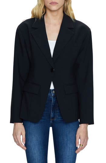 Pistola Stassi Cinched Waist Blazer In Black In Black