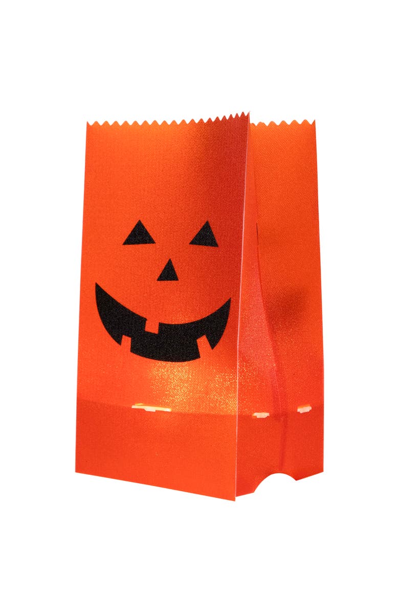 Northlight Lighted Jack-O-Lantern Halloween Outdoor Luminary Pathway Markers - 9.5" - Set of 3, Alternate, color, Orange