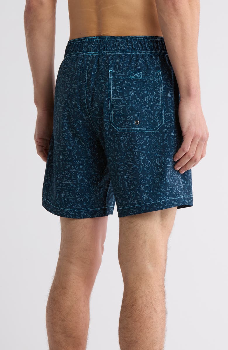 BEACH BROS Beach Decal Swim Trunks, Alternate, color, 