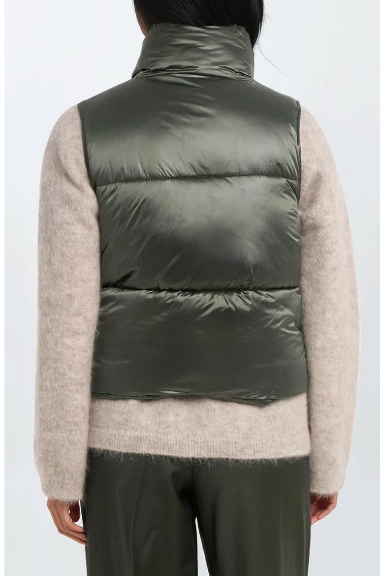 Cropped Puffer Vest, Alternate, color, PINE