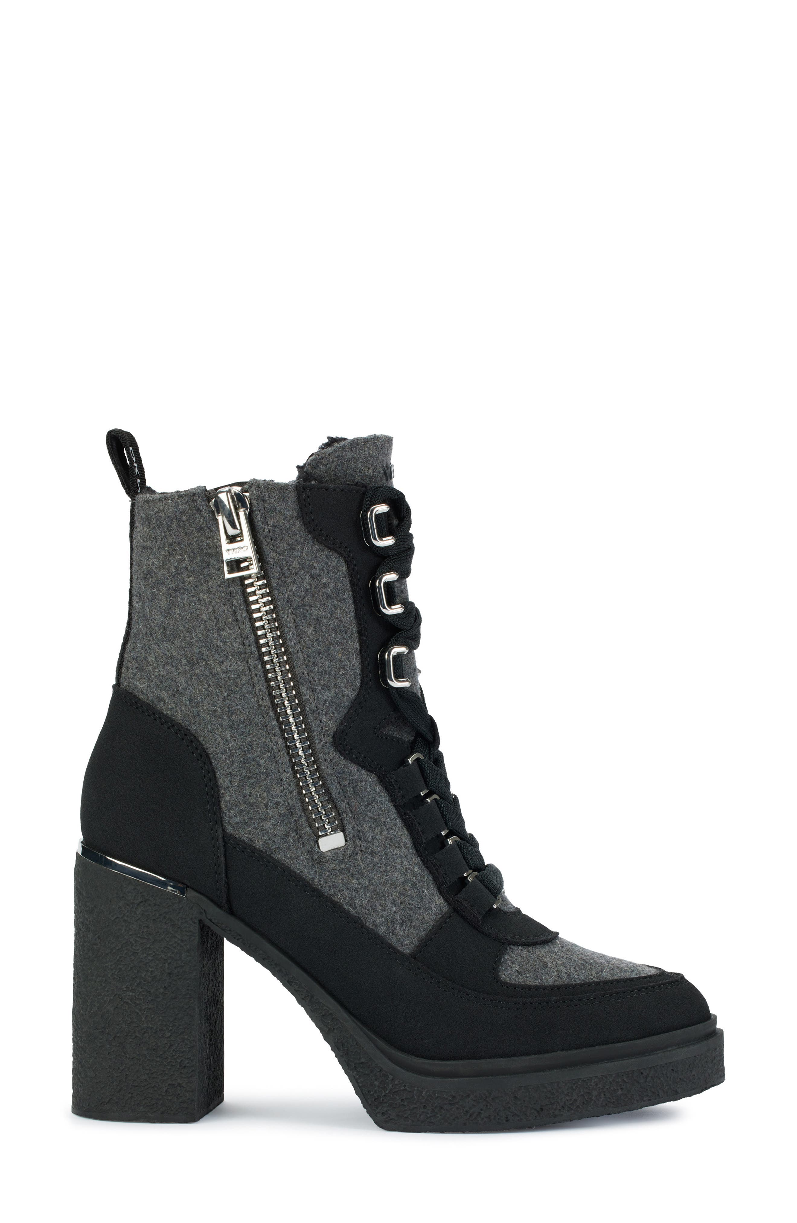DKNY Toia Platform Bootie, Alternate, color, Black/Grey