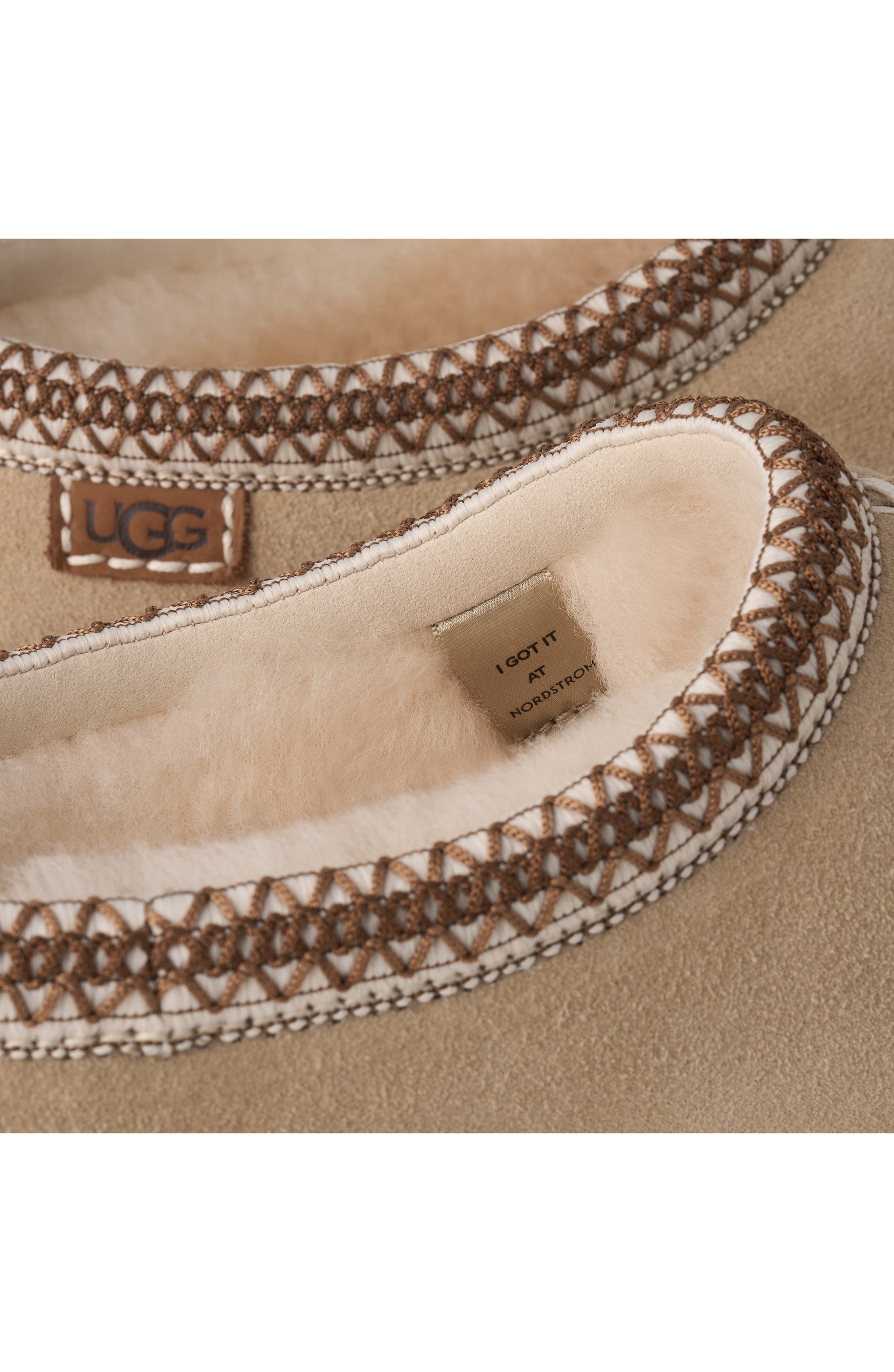 Tasman Stitched Slipper, Alternate, color, SAND