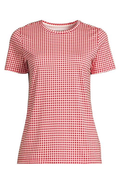 Lands' End Relaxed Supima Cotton Crew Neck T-shirt In Red
