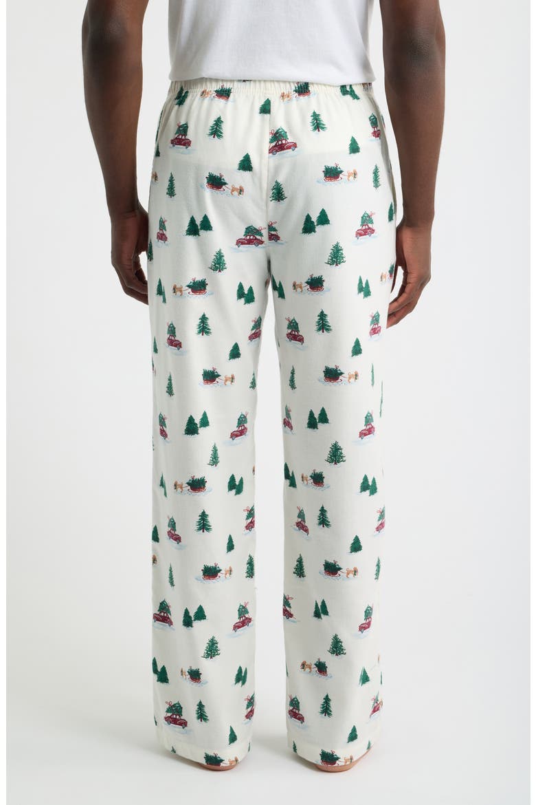 Flannel Pajama Pants, Alternate, color, IVORY TREE HUNT