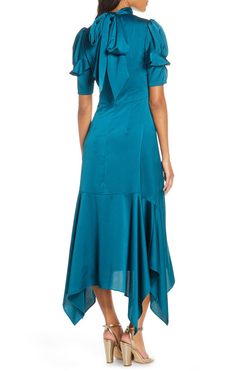 Eliza J Ruffle Puff Sleeve Dress, Alternate, color,